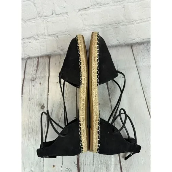 EILEEN FISHER Lala espadrille flat black sandals size 7.5 NWOB - Picture 6 of 10